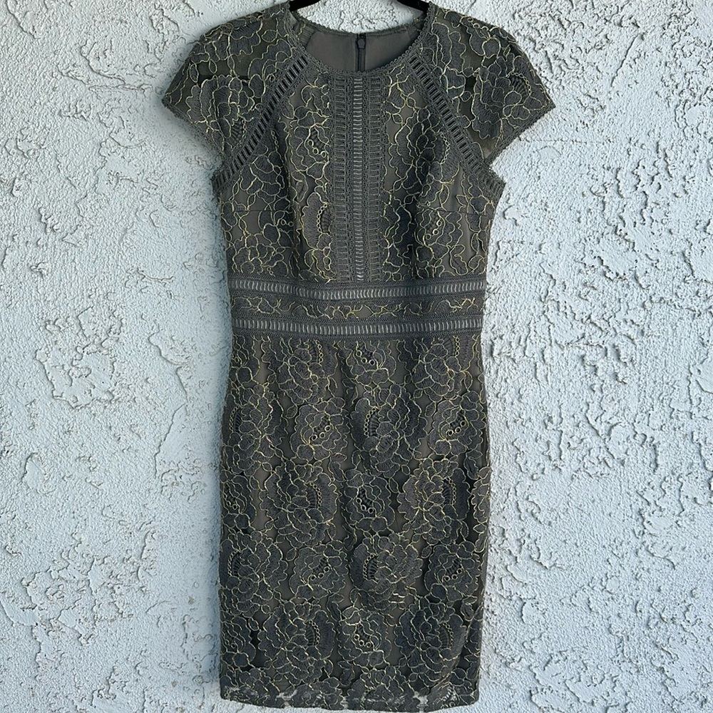 Tadashi Shoji Knit Metallic Dress